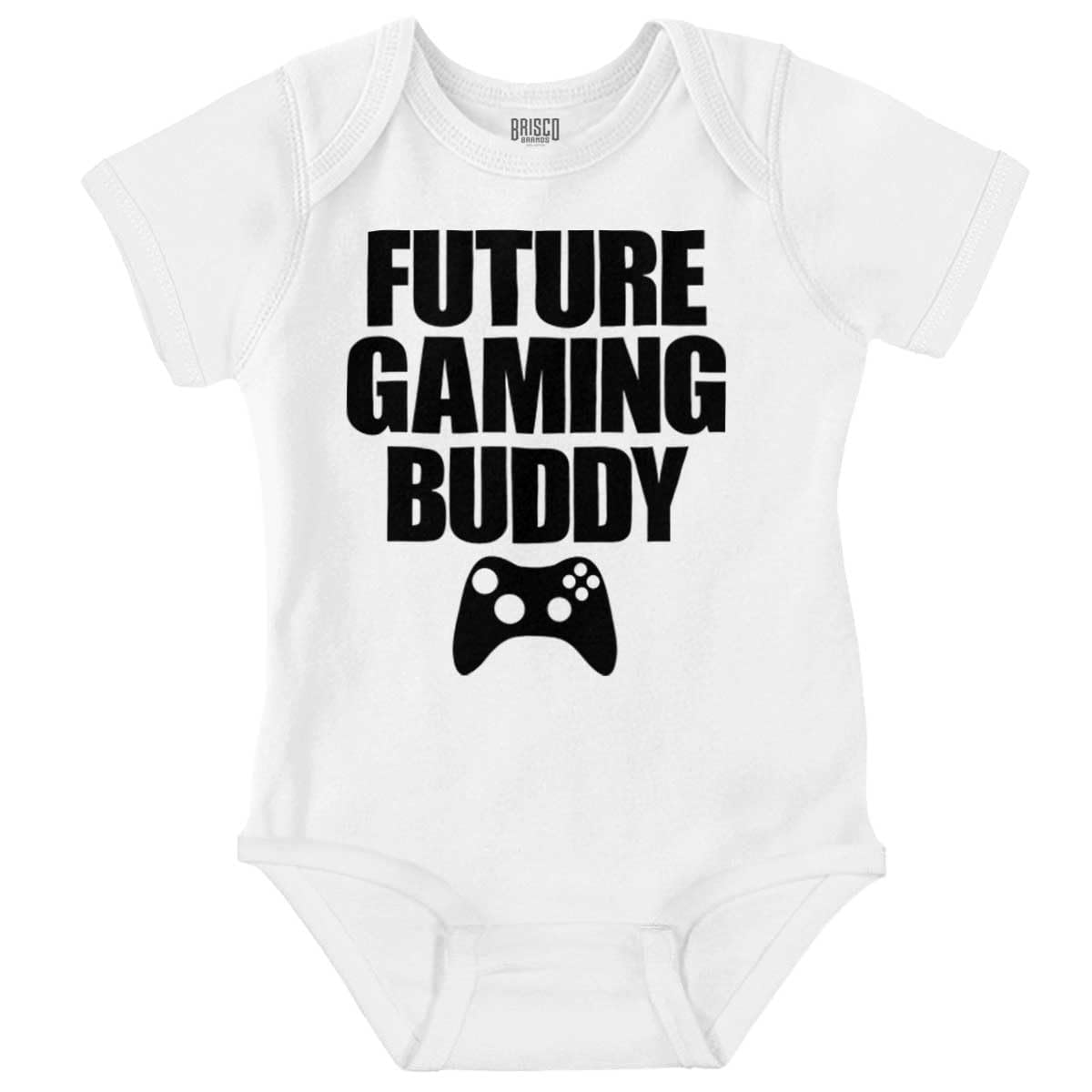 Brisco Brands Future Gaming Buddy Gamer Dad Joke Baby Romper Boys or Girls