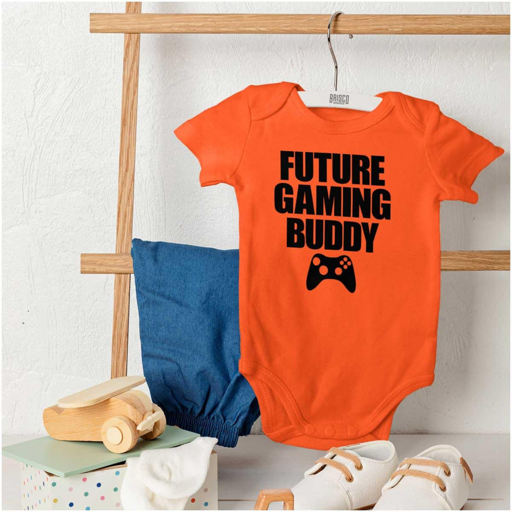 Brisco Brands Future Gaming Buddy Gamer Dad Joke Baby Romper Boys or Girls