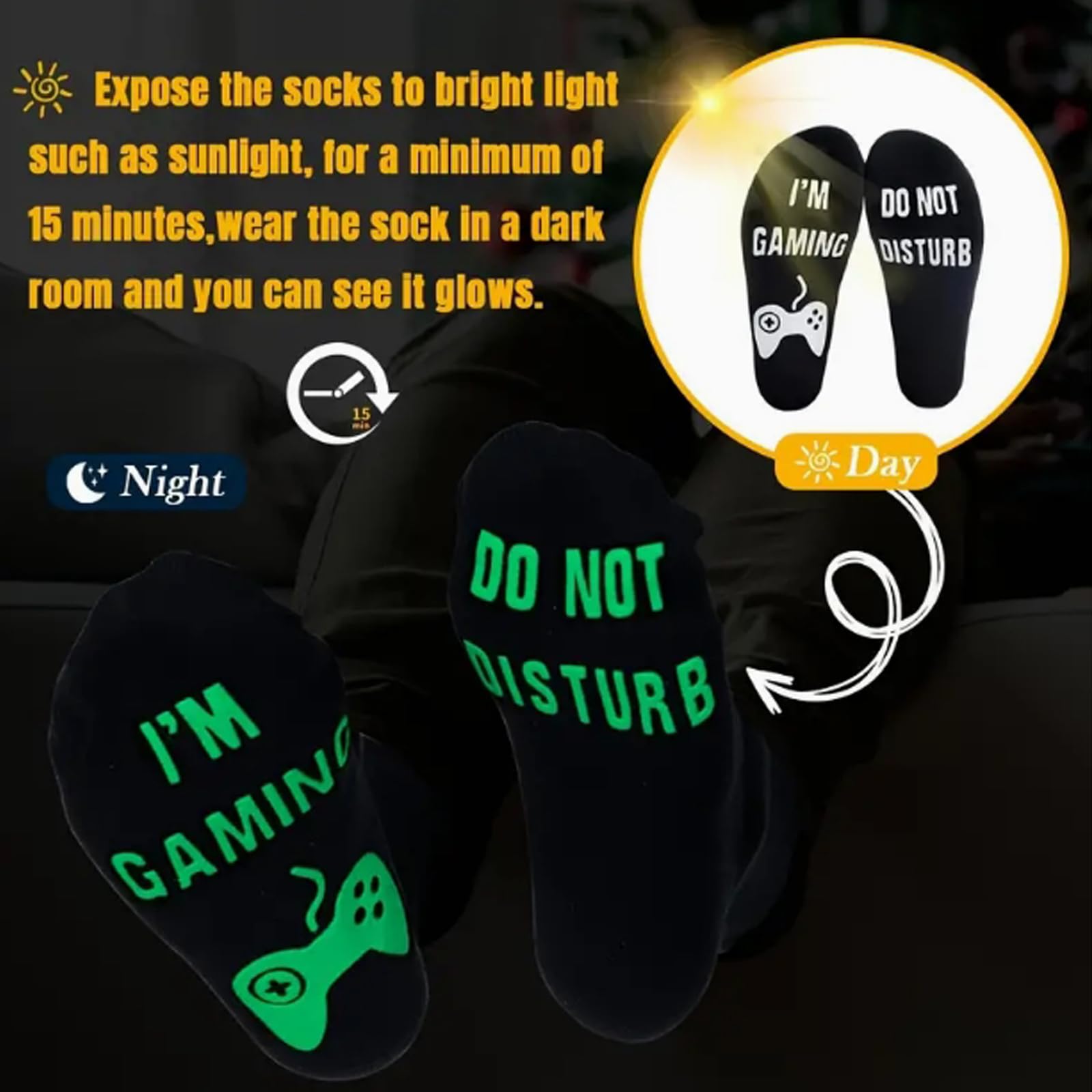 Gaming Socks Do Not Disturb I'm Novelty Boys for Men Women Gamer Youth