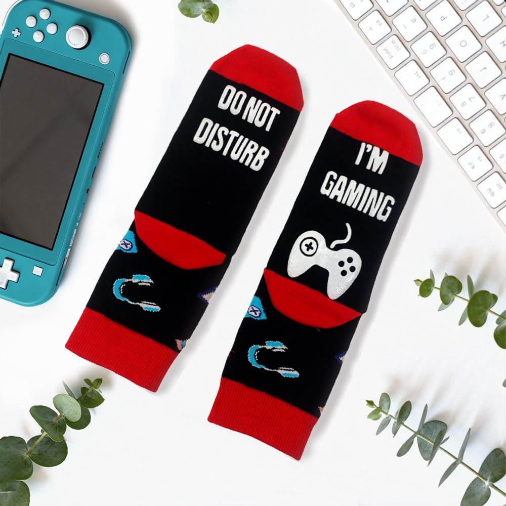 Gaming Socks Do Not Disturb I'm Novelty Boys for Men Women Gamer Youth