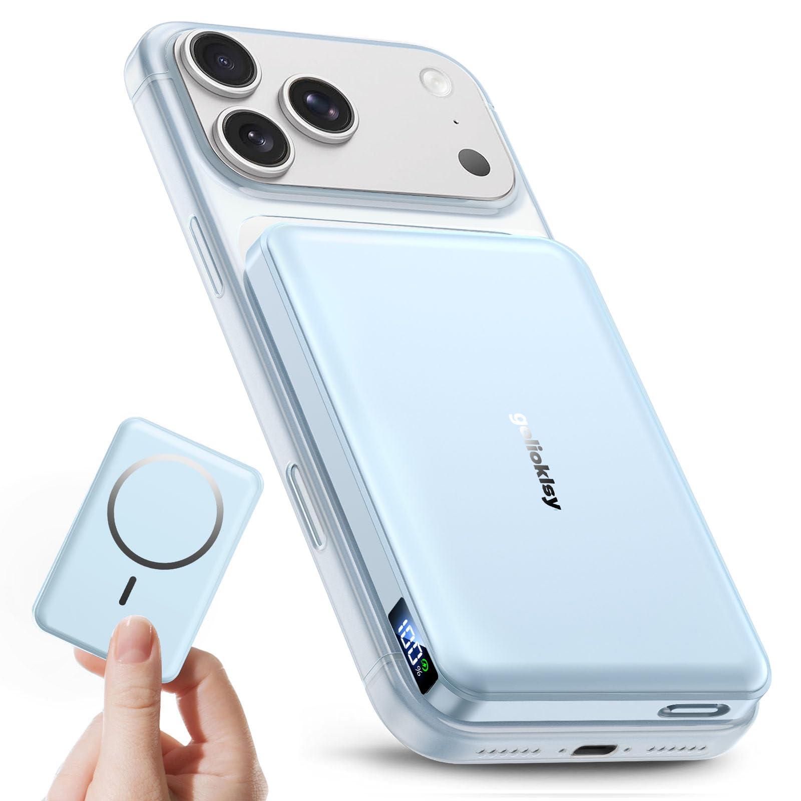 for Magsafe Portable Charger, Power Bank, 10000mAh Wireless Magnetic with Type-C 20W PD Fast Charging, LED Display for Magsafe Battery Pack,Wireless Portable Charger for iPhone 17/16/15/14 all Series