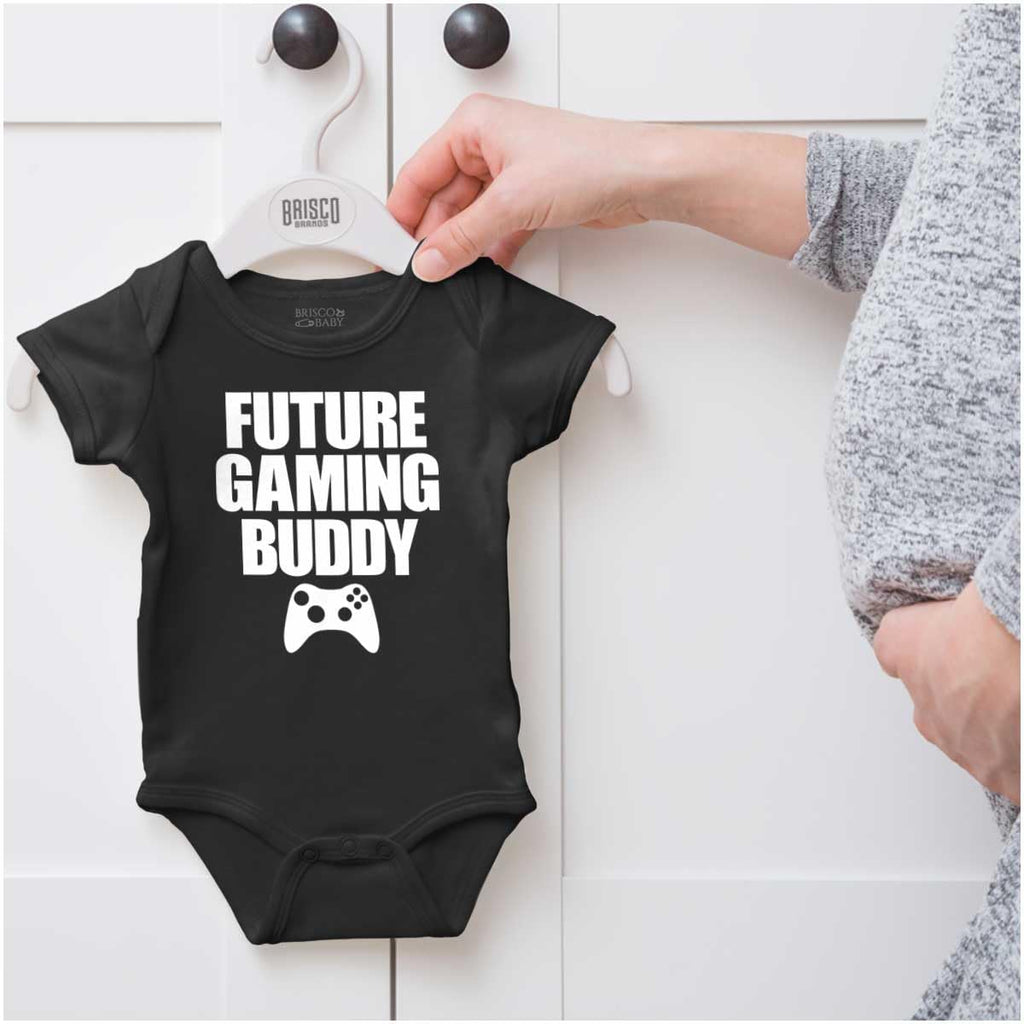 Brisco Brands Future Gaming Buddy Gamer Dad Joke Baby Romper Boys or Girls