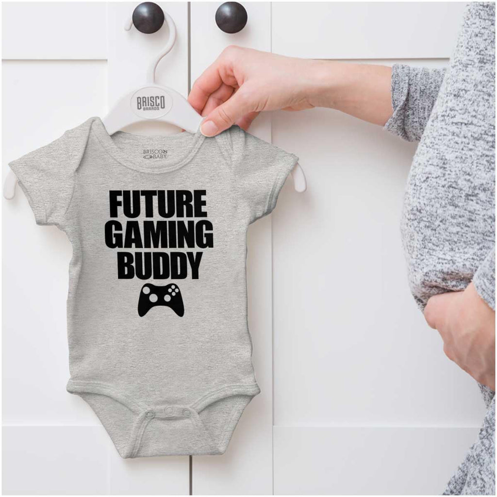 Brisco Brands Future Gaming Buddy Gamer Dad Joke Baby Romper Boys or Girls