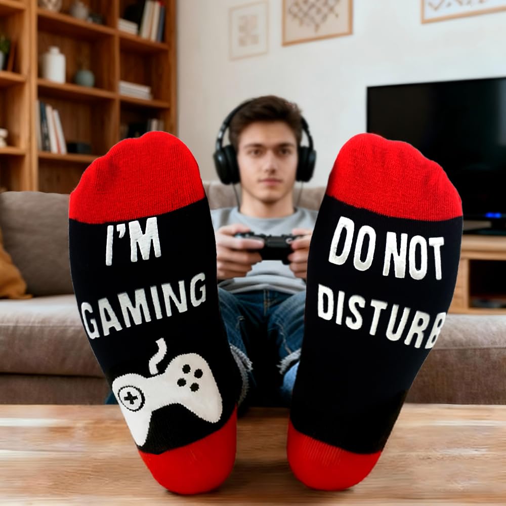 Gaming Socks Do Not Disturb I'm Novelty Boys for Men Women Gamer Youth