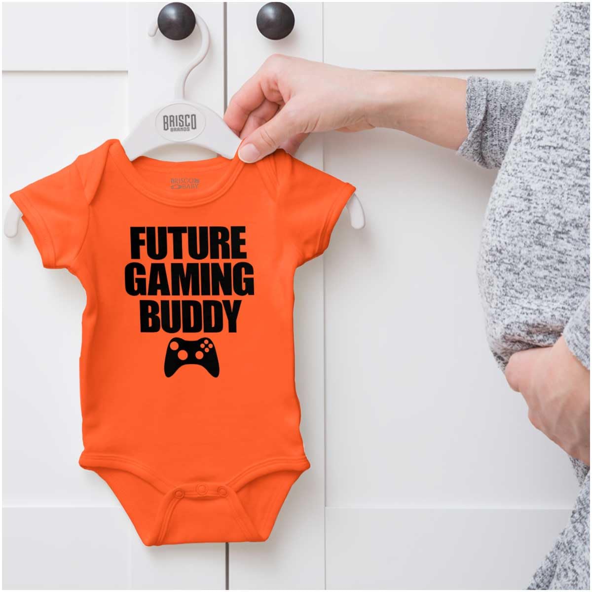 Brisco Brands Future Gaming Buddy Gamer Dad Joke Baby Romper Boys or Girls