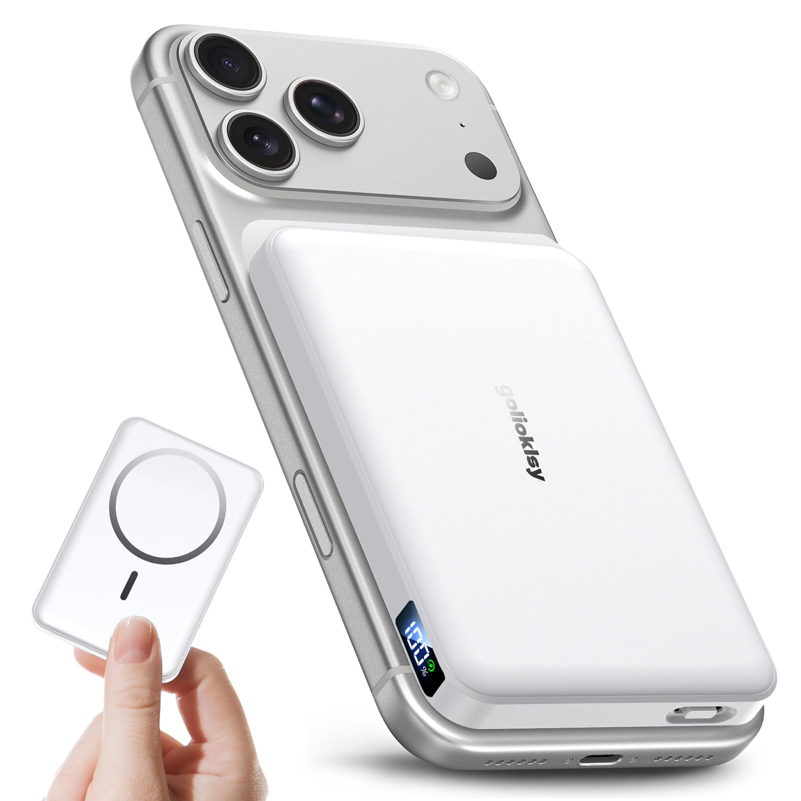 for Magsafe Portable Charger, Power Bank, 10000mAh Wireless Magnetic with Type-C 20W PD Fast Charging, LED Display for Magsafe Battery Pack,Wireless Portable Charger for iPhone 17/16/15/14 all Series