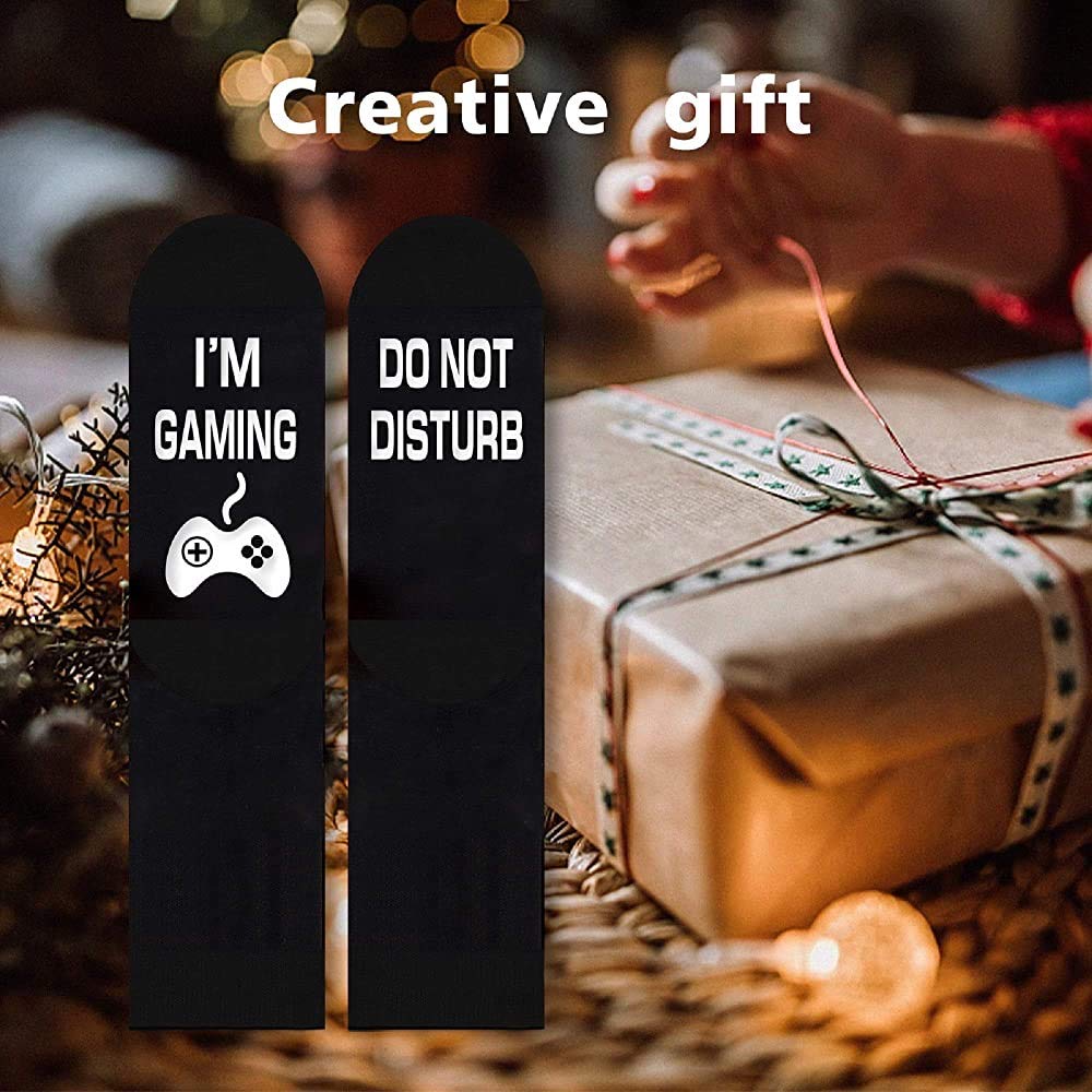 Gaming Socks Do Not Disturb I'm Novelty Boys for Men Women Gamer Youth