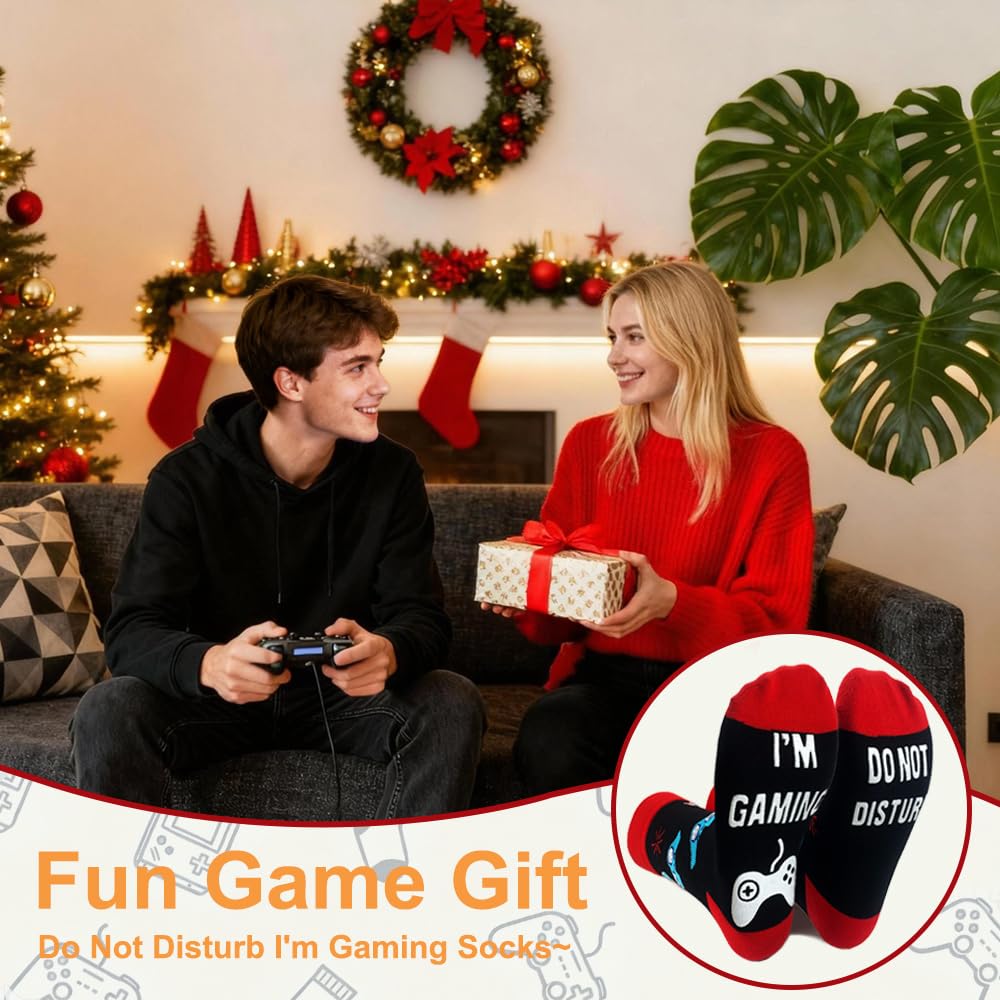 Gaming Socks Do Not Disturb I'm Novelty Boys for Men Women Gamer Youth