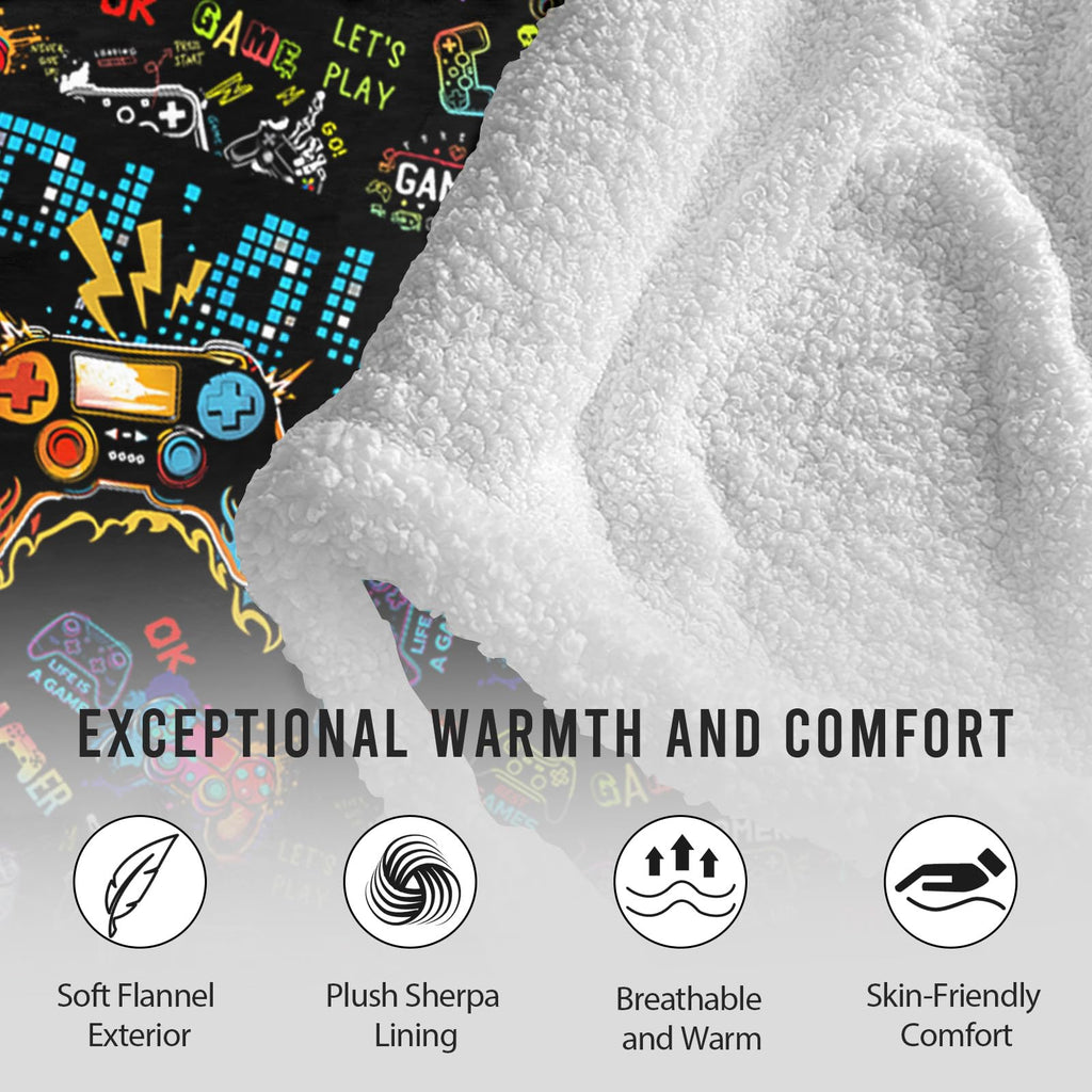 Gaming Gifts for Gamers, Cool Wearable Blanket Hoodie for Men Teen Son Dad, Oversized Hoodie Blanket Gifts for Game Player, Gifts for Birthday Valentines Day Christmas