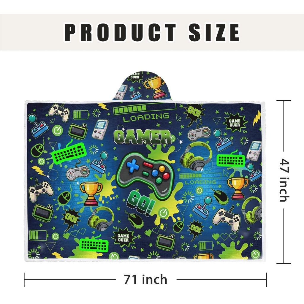 Gaming Gifts for Gamers, Cool Wearable Blanket Hoodie for Men Teen Son Dad, Oversized Hoodie Blanket Gifts for Game Player, Gifts for Birthday Valentines Day Christmas