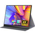 WGK 15.6 inch Portable Monitor 1080P FHD Travel Display HDMI/USB-C Compatible with Laptops, Desktops, Phones, PS, Mac, Xbox, Switch, and Other Gaming Devices Includes Stand and Speakers VESA
