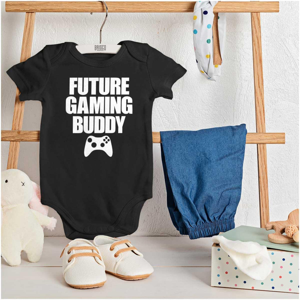 Brisco Brands Future Gaming Buddy Gamer Dad Joke Baby Romper Boys or Girls