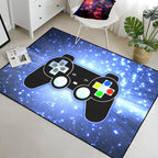 Gaming Rug - Video Game Area Rugs for Boys Teens Gamer Rug for Boys Room Gamer Controller Gamepad Pattern Carpet Floor Mat Bathroom Mat for Livingroom