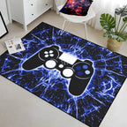 Gaming Rug - Video Game Area Rugs for Boys Teens Gamer Rug for Boys Room Gamer Controller Gamepad Pattern Carpet Floor Mat Bathroom Mat for Livingroom