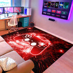 Gaming Rug - Video Game Area Rugs for Boys Teens Gamer Rug for Boys Room Gamer Controller Gamepad Pattern Carpet Floor Mat Bathroom Mat for Livingroom