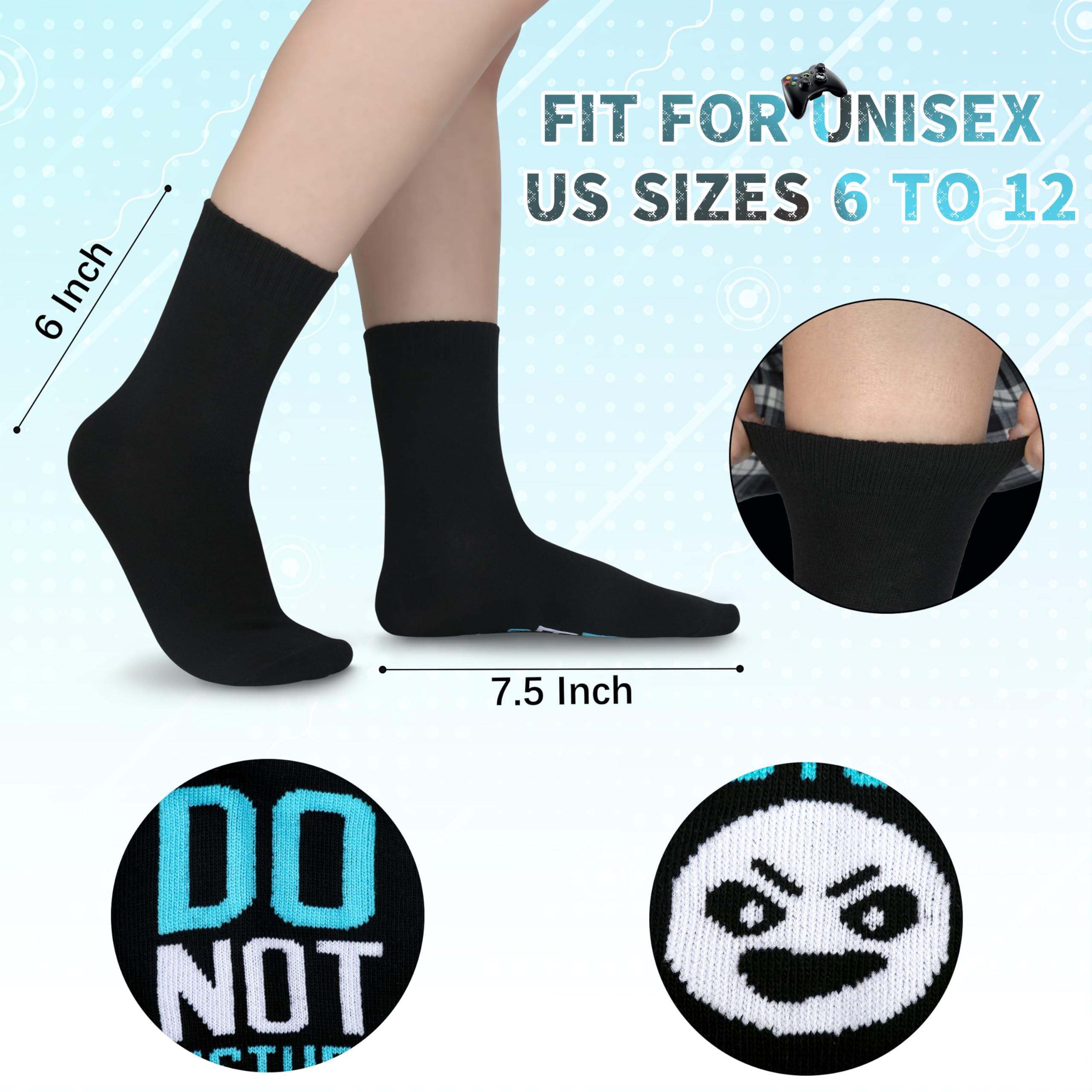 Kelool Fathers Day Dad Gifts for Men Dad Funny Do Not Disturb I'm Gaming Socks Funny Gifts For Men From Son Kids Teen Boys
