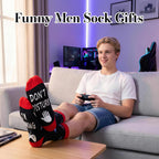 Kelool Fathers Day Dad Gifts for Men Dad Funny Do Not Disturb I'm Gaming Socks Funny Gifts For Men From Son Kids Teen Boys