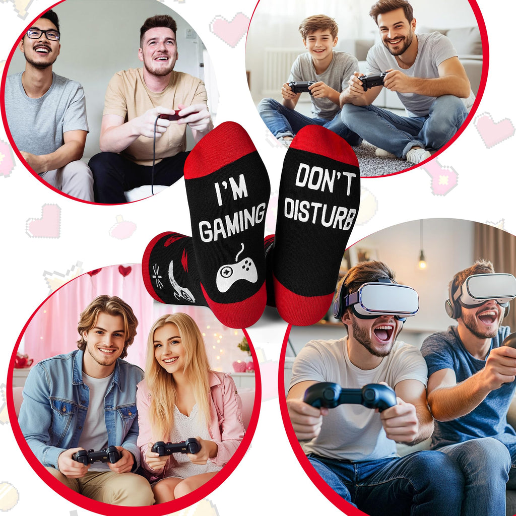 Kelool Fathers Day Dad Gifts for Men Dad Funny Do Not Disturb I'm Gaming Socks Funny Gifts For Men From Son Kids Teen Boys