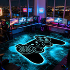 Gaming Rug - Video Game Area Rugs for Boys Teens Gamer Rug for Boys Room Gamer Controller Gamepad Pattern Carpet Floor Mat Bathroom Mat for Livingroom