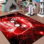 Gaming Rug - Video Game Area Rugs for Boys Teens Gamer Rug for Boys Room Gamer Controller Gamepad Pattern Carpet Floor Mat Bathroom Mat for Livingroom