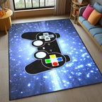 Gaming Rug - Video Game Area Rugs for Boys Teens Gamer Rug for Boys Room Gamer Controller Gamepad Pattern Carpet Floor Mat Bathroom Mat for Livingroom