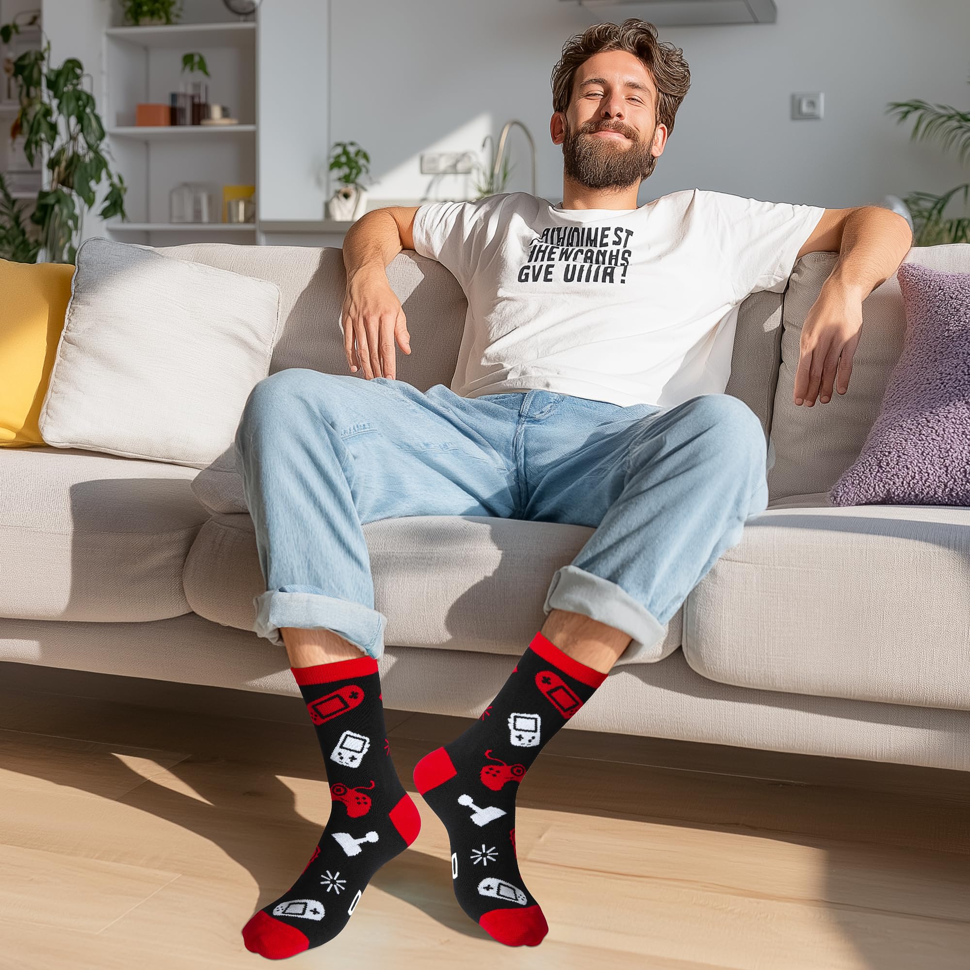 Kelool Fathers Day Dad Gifts for Men Dad Funny Do Not Disturb I'm Gaming Socks Funny Gifts For Men From Son Kids Teen Boys