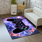 Gaming Rug - Video Game Area Rugs for Boys Teens Gamer Rug for Boys Room Gamer Controller Gamepad Pattern Carpet Floor Mat Bathroom Mat for Livingroom
