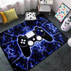 Gaming Rug - Video Game Area Rugs for Boys Teens Gamer Rug for Boys Room Gamer Controller Gamepad Pattern Carpet Floor Mat Bathroom Mat for Livingroom