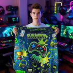 Gaming Gifts for Gamers, Cool Wearable Blanket Hoodie for Men Teen Son Dad, Oversized Hoodie Blanket Gifts for Game Player, Gifts for Birthday Valentines Day Christmas