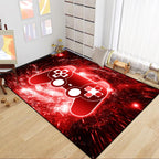 Gaming Rug - Video Game Area Rugs for Boys Teens Gamer Rug for Boys Room Gamer Controller Gamepad Pattern Carpet Floor Mat Bathroom Mat for Livingroom
