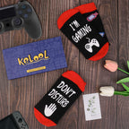 Kelool Fathers Day Dad Gifts for Men Dad Funny Do Not Disturb I'm Gaming Socks Funny Gifts For Men From Son Kids Teen Boys