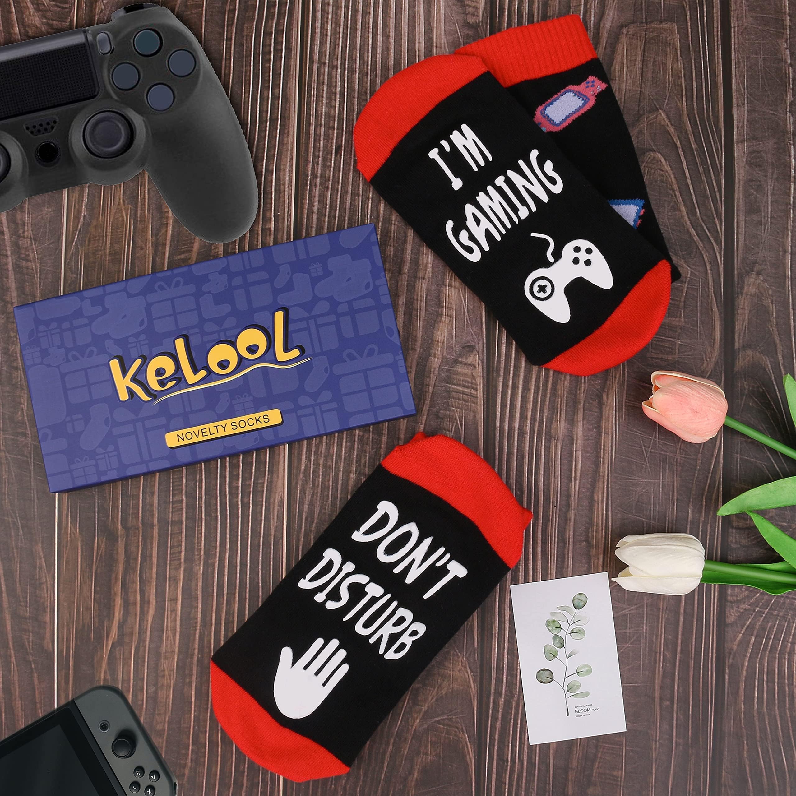 Kelool Fathers Day Dad Gifts for Men Dad Funny Do Not Disturb I'm Gaming Socks Funny Gifts For Men From Son Kids Teen Boys
