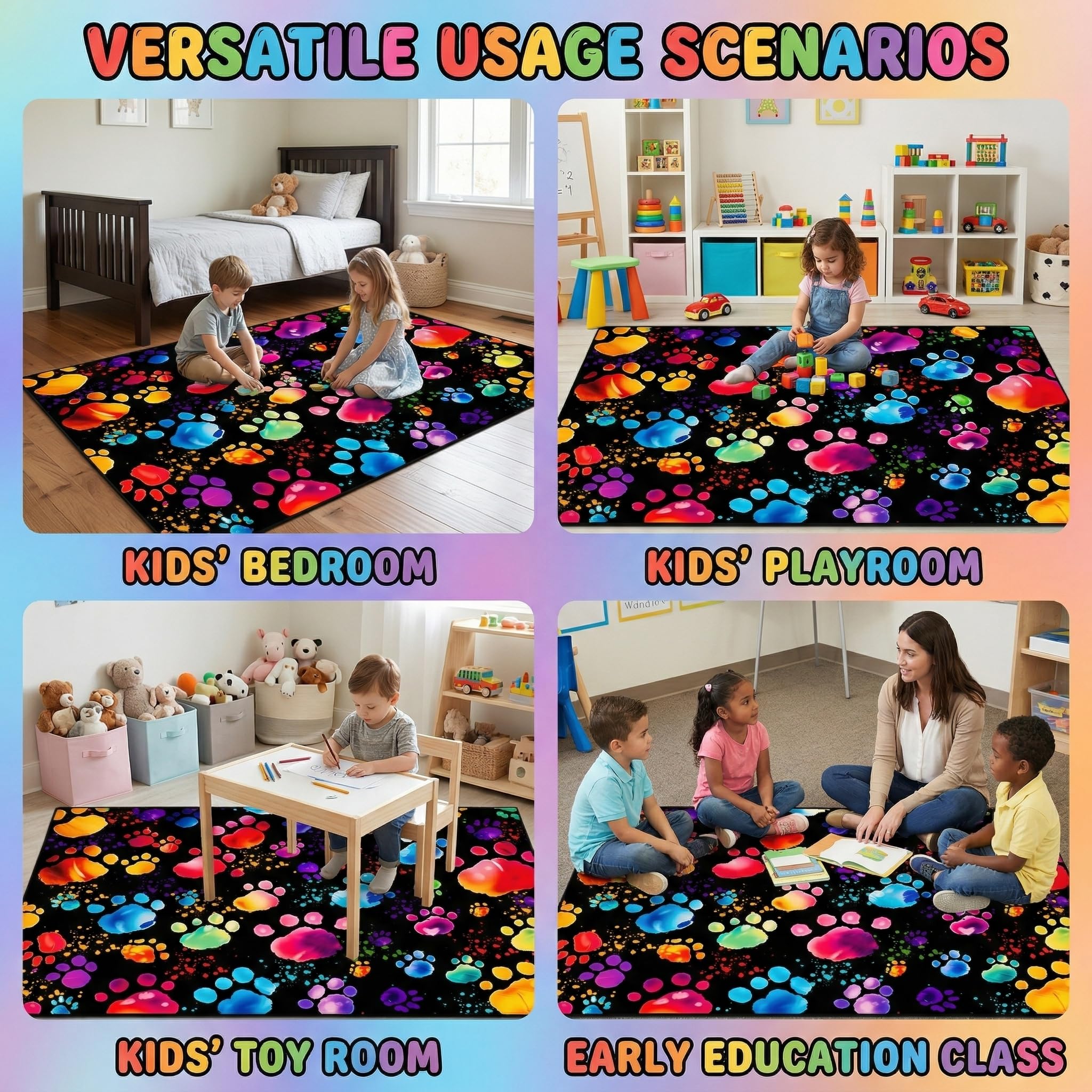 Gaming Rug - Video Game Area Rugs for Boys Teens Gamer Rug for Boys Room Gamer Controller Gamepad Pattern Carpet Floor Mat Bathroom Mat for Livingroom